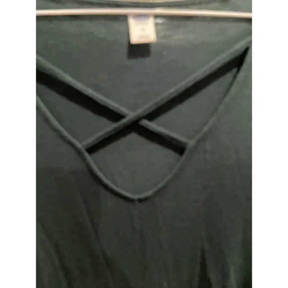 Old Navy Women’s Green Shirt/dress With Slit On Sides Size M - Picture 4 of 5